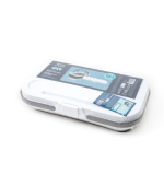 PLATINET KEMPINGOVÝ PIKNIKOVÝ KOŠÍK 47X29X23,5 CM, 16L, SKLÁDACÍ, S VÍKEM 2V 1 / STŮL BÍLÁ-ŠEDÁ