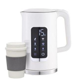 PLATINET RYCHLOVARNÁ KONVICE LCD 1,7L 5 TEPLOT + 450 ML CESTOVNÍ HRNEK, BÍLÁ