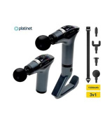 PLATINET MASÁŽNÍ PISTOLE 1500 mAh, 2400-3200 otáček za minutu, 4 nástavce, pás