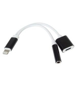 PremiumCord Adapter Lightning na 3,5mm jack audio + Lightning charging
