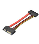 PremiumCord Prodlužka k HDD SATA 22pin, data + napájení, M/F, 15cm