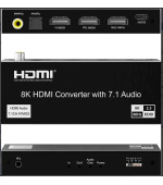 PremiumCord 8K@60Hz Audio Extractor HDR,výstupy: stereo jack, SPDIF, RCA, HDMI