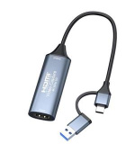 PremiumCord HDMI capture/grabber pro záznam Video/Audio signálu do počítače s konektorem USB3.0 a USB-C