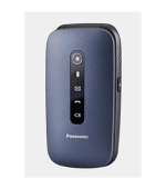 Panasonic KX-TU550EXC mobilní telefon pro seniory - barevný displej 2,8", fotoaparát, handsfree, microSD, véčko, modrý