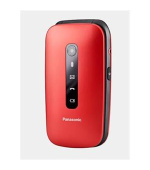 Panasonic KX-TU550EXR mobilní telefon pro seniory - barevný displej 2,8", fotoaparát, handsfree, microSD, véčko, červený