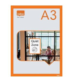 Nobo samodržící oboustranný magnetický rám na plakáty, A3, oranžový, 2 ks