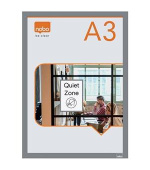 Nobo samodržící oboustranný magnetický rám na plakáty, A3, stříbrný, 2 ks
