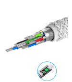 SWISSTEN DATOVÝ KABEL KEVLAR USB-C / USB-C 1,5 M BÍLÝ