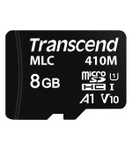 Transcend 8GB microSDHC410M UHS-I U1 (Class 10) A1 V10 MLC průmyslová paměťová karta (bez adaptéru), 100MB/s R, 22MB/s W