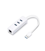 TP-Link UE330 síťový adaptér, USB3.0, 1x 10/100/1000Mbps + USB hub 3x USB 3.0 porty