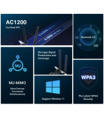 MERCUSYS MA30E - PCI Express Adaptér, Bezdrátový WiFi5 a Bluetooth 5.0