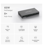 MERCUSYS MS110P - Desetiportový stolní switch s 8 porty 10/100 Mb/s PoE+