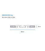 Zebra Label, Paper, 102x51mm; Direct Thermal, Z-SELECT 2000D, Coated, Permanent Adhesive, 19mm Core, Black Sensing Mark, RFID, 184