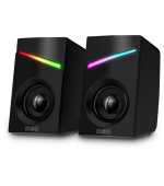 CONNECT IT NEO PC reproduktory 2.0, 3W, RGB podsvícení, 3,5mm jack+ USB, ČERNÉ
