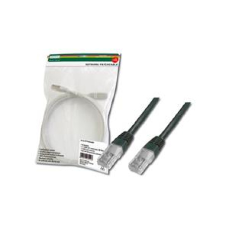 Digitus Patch Cable, UTP, CAT 5e, AWG 26/7, měď, černý 10m