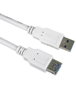 PremiumCord Prodlužovací kabel USB 3.0 Super-speed 5Gbps A-A, MF, 9pin, 2m bílá