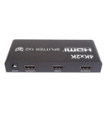 PremiumCord HDMI splitter 1-2 porty kovový s napájením, 4K, FULL HD, 3D