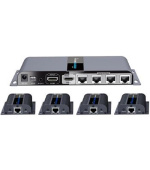 PremiumCord HDMI 1-4 splitter+extender po CAT6/6a/7, FULL HD, 3D