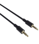PremiumCord Kabel Jack 3.5mm 4 pinový M/M 2 m pro Apple iPhone, iPad, iPod