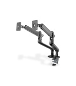 DIGITUS Dvojitý upínací držák monitoru s plynovou pružinou 17-32 ", max. 2 x 9 kg, šedá VESA: 75x75, 100x100