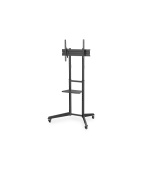 DIGITUS pojízdný televizní vozík s policí pro monitor 37-70" s náklonem , černý , max 50 kg VESA: 100x100, 200x100, 200x200, 300