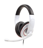 Gembird Sluchátka s mik MHS-001 Gaming glossy white