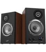 Genius SP-HF1200B, Reproduktory, 2.0, 36W, 3,5mm jack, dřevěné, hnědo-černé