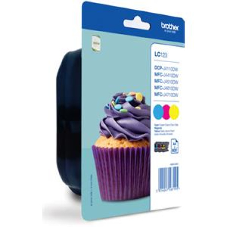 Brother LC-123RBWBP (inkoust multipack - 3 barvy C/M/Y)