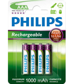 Philips dobíjecí baterie AAA 1000mAh, NiMH - 4ks