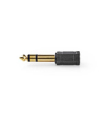 Nedis CAGP23930BKG - Stereofonní audioadaptér | 6,35mm Zástrčka – 3,5mm Zásuvka | 10 kusů | Černá barva