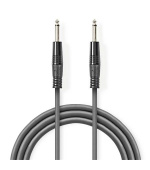 Nedis COTH23020GY15 - Vyvážený Audio Kabel | 6,35mm Zástrčka – 6,35mm Zástrčka | 1,5 m | Šedá barva
