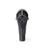 Nedis COTP15903BK - Konektor XLR | XLR 3pinová Zásuvka Úhlová | Černá barva