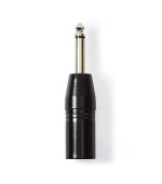 Nedis COTP15942BK - XLR Monofonní Adaptér | XLR 3pinová Zástrčka – 6,35mm Zástrčka | Černá barva
