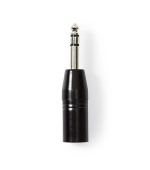 Nedis COTP15943BK - XLR Stereofonní Adaptér | XLR 3pinová Zástrčka – 6,35mm Zástrčka | Černá barva
