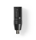 Nedis COTP15930BK - XLR Adaptér | XLR 3kolíková Zástrčka – RCA Zásuvka | 1 Kus | Kovový