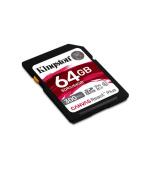 KINGSTON 64GB Canvas React Plus SDHC UHS-II 300R/260W U3 V90 for Full HD/4K/8K