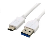 C-TECH Kabel USB 3.0 AM na Type-C kabel (AM/CM), 1m, bílý