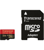 Transcend 32GB microSDHC (Class10) UHS-I 600x (Ultimate) MLC paměťová karta (s adaptérem)