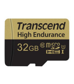 Transcend 32GB microSDHC UHS-I U1 (Class 10) High Endurance MLC průmyslová paměťová karta (s adaptérem), 95MB/s R,25MB/W