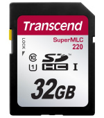 Transcend 32GB SDHC220 (Class 10) UHS-I U1 SuperMLC paměťová karta, 95 MB/s R, 80 MB/s W