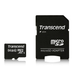 Transcend 64GB microSDXC (Class 10) paměťová karta (s adaptérem)