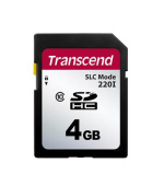 Transcend 4GB SDHC220I (Class 10) MLC průmyslová paměťová karta (SLC mode), 22MB/s R,20MB/s W, černá