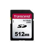 Transcend 512MB SD220I MLC průmyslová paměťová karta (SLC Mode), 22MB/s R,20MB/s W, černá