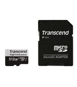 Transcend 512GB microSDXC 350V UHS-I U1 (Class 10) High Endurance paměťová karta, 95MB/s R, 45MB/s W