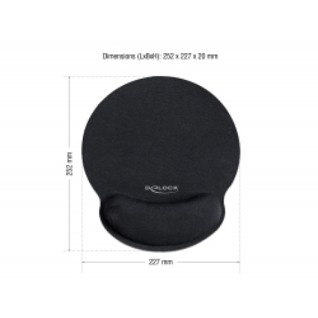 Delock Ergonomická podložka pod myš s gelovou opěrkou zápěstí