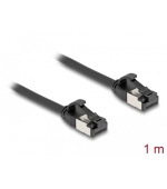 Delock Kabel RJ45 ze zástrčky na zástrčku, Cat.8.1, ohebný, 1 m, černý