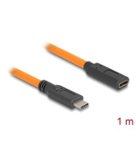 Delock USB 5 Gbps kabel, ze zástrčky USB Type-C™ na zásuvku USB Type-C™, k focení s tetheringem, 1 m, oranžový