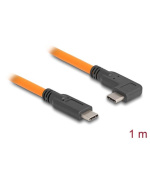 Delock USB 5 Gbps kabel, ze zástrčky USB Type-C™ na zástrčku USB Type-C™, pravoúhlý, 90°, k focení s tetheringem, 1 m, oranžový