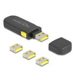 Delock Sada blokovacích portů USB na zásuvkové porty USB Typu-A; 4 ks + nástroj na zamykání