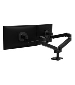 ERGOTRON LX Pro Dual Side-by-Side Arm , stolní dvouramenný držák pro 2 monitry, černá